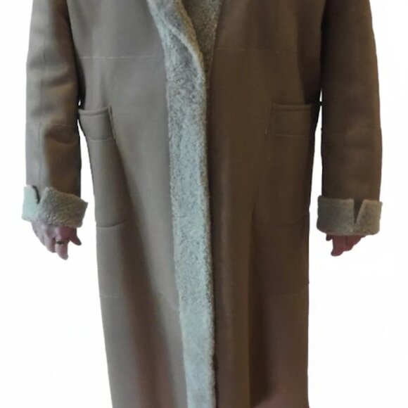 Artico Shearling Leather Coat - Size 48 euro - worn once - tan -Reversable - Picture 12 of 16